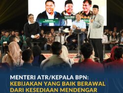 Menteri ATR/BPN Nusron Wahid: Kebijakan yang Berkualitas Berawal dari Kesediaan Mendengar Aspirasi Rakyat