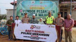Sambut Hari Bhayangkara ke-80, Kapolres Merangin Salurkan Bantuan Semen untuk Pesantren Man Jadda Wajada