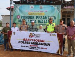 Sambut Hari Bhayangkara ke-80, Kapolres Merangin Salurkan Bantuan Semen untuk Pesantren Man Jadda Wajada