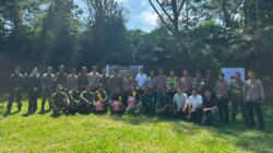 Peringati HUT Porli Ke-80 Polres Pesisir Barat Dan Kodim 0422/Lampung Barat Gelar Lomba Menembak Bersama 