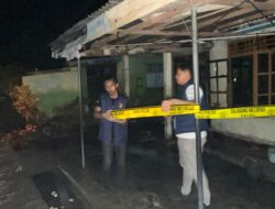 Rumah Dan Warung Sembako Di Pekon Fajar Bulan Terbakar, Polres Pesisir Barat Lakukan Olah TKP