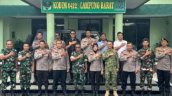 Pererat Sinergi Antara-Lebamga, Kapores Pesisir Barat Laksanakan Kunjungan Kerja Ke Kodim 0422/Lampung Barat Dan Kehaksan Negeri Lampung Barat