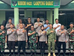 Pererat Sinergi Antara-Lebamga, Kapores Pesisir Barat Laksanakan Kunjungan Kerja Ke Kodim 0422/Lampung Barat Dan Kehaksan Negeri Lampung Barat