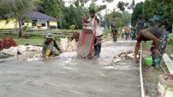 TMMD Ke-129 hari ke 2 (dua) TA 2026 pembuatan Jalan Cor di Kampung Sesor, Tingkatkan Akses dan Kesejahteraan Masyarakat
