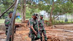 Prajurit TMMD Ke-129 Kodim 1807/Sorong Selatan Pacu Pembangunan Rumah Type 36, Progres Capai 55 Persen