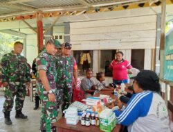 Sentuhan Kemanusiaan TMMD Ke-129, Satgas Kodim 1807/Sorong Selatan Gelar Pengobatan Gratis untuk Warga Kampung Sesor