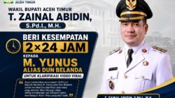 Wabup Aceh Timur Ultimatum Dun Belanda 2×24 Untuk Klarifikasi Perkataan Tuduhan Fitnah