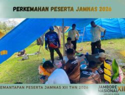 Perkemahan persiapan persami kontingen Pramuka Sorong Selatan Diresmikan dihalaman kediaman bupati Sorong Selatan