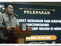 Bupati M. Syukur Lepas Kontingen Marching Band dan Basket Junior