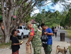 Dansatgas TMMD Ke-129 Kodim 1807/Sorong Selatan Berbagi Keceriaan Bersama Anak-Anak Kampung Sesor