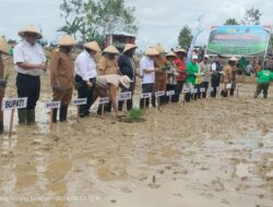 Wakil Gubernur dan Bupati Sorong Selatan Resmi Lakukan Penanaman Padi Perdana di Lahan Cetak Sawah Moswaren