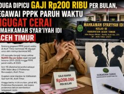 Diduga Dipicu Gaji Rp200 Ribu per Bulan, Pegawai PPPK Paruh Waktu Digugat Cerai di Mahkamah Syar’iyah Idi Aceh Timur 