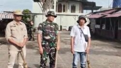 TNI AD Bersama Rakyat untuk Rakyat, Kodim 0206/Dairi Pimpin Aksi Bersih Pasar Sidikalang Sambut HUT Korem 023/Kawal Samudera ke 68 dan HUT RI ke-81