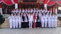 T.Zainal Abidin Pimpin Upacara Penurunan Bendera Merah Putih HUT RI Ke-81
