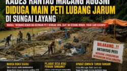 Kades Rantau Macang Agusni Diduga Main PETI Lubang Jarum di Sungai Layang, Warga Buka Suara