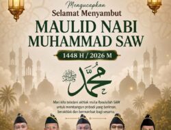 Kalapas Kelas II B Idi Bapak Heriyanto Syafrie Bersama Seluruh Staf Mengucapkan Selamat Memperingati Maulid Nabi Muhammad SAW 1447 H