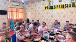 Kapolres Pesisir Barat Gelar Coffee Morning Bersama BPBD dan Basarnas Bahas Penanganan Karhutla