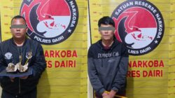 Kurir dan Pengedar Ganja di Bintang Mersada Dibekuk Polres Dairi, Barang Bukti 18,05 Gram