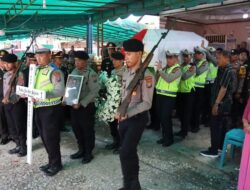 Polres Dairi Gelar Upacara Persemayaman Aiptu Herbin Silaen, Penghormatan Terakhir untuk Bhayangkara yang Gugur