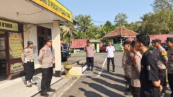 Wakapolres Pesisir Barat Laksanakan Sidak Personel Polsek Pesisir Utara