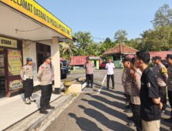 Wakapolres Pesisir Barat Laksanakan Sidak Personel Polsek Pesisir Utara