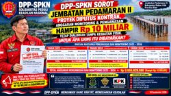 DPP-SPKN: Proyek Jembatan PEDAMARAN II diputus kontrak Anggaran Monotoring dan Pengawasan Tahun 2023 – 2026 Rp.10 Miliar tetap dialihkan Tampa kegiatan Fisik.Untuk apa Uang itu Dibayar?