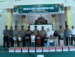 Peringati Maulid Nabi, Kapolres Aceh Timur Santuni Anak Yatim, Tekankan Teladan Akhlak Rasulullah