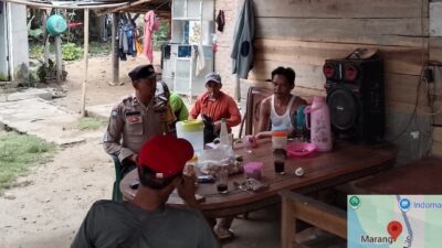 Bhabinkamtibmas Polsek Pesisir Selatan Sampaikan Pesan Kamtibmas melalui Patroli Sambang