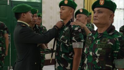 DANDIM 0208/ASAHAN Pimpin Upacara Korps Raport Kenaikan Pangkat Bintara dan Tamtama Priode 1 Oktober 2026