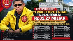 DPP SPKN SOROT 11 PAKET BPTD RIAU TA 2026 SENILAI Rp35,27 MILIAR