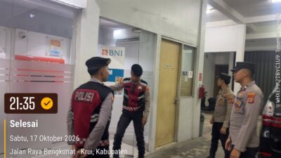 Amankan Malam Minggu, Pamenwas AKP Heru Prasetyo Pimpin KRYD Pleton Siaga Regu V Polres Pesisir Barat, Patroli Objek Vital dan Kawasan Wisata