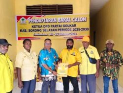 Wakil Bupati Sorong Selatan Yohan Bodory, S.Sos.M.Tr.Ap Ambil Formulir Bacalon Ketua DPD Golkar, Siap Kembalikan Kejayaan Beringin