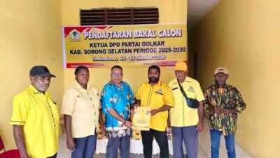 Wakil Bupati Sorong Selatan Yohan Bodory, S.Sos.M.Tr.Ap Ambil Formulir Bacalon Ketua DPD Golkar, Siap Kembalikan Kejayaan Beringin