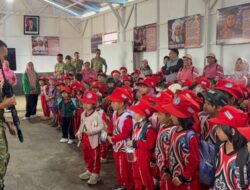 Bukan Sekadar Bermain, 200 Siswa TK Pembina Sidikalang Belajar Disiplin di Markas Yonif TP 908/Pertaki